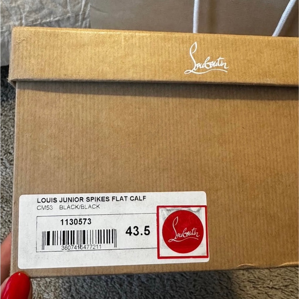 Christian Louboutin Louis Junior Spikes Leather Low-Top Sneakers 43.5 - Picture 6 of 6